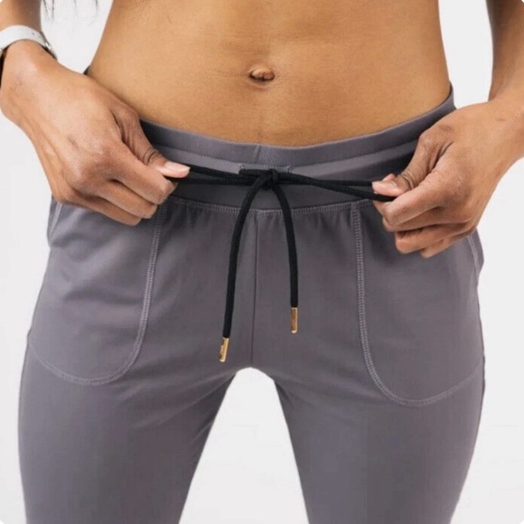 Zyia Active Peak Zipper Jogger Size S Gray Ankle-Zip Activewear Pant Athleisure - Picture 3 of 14